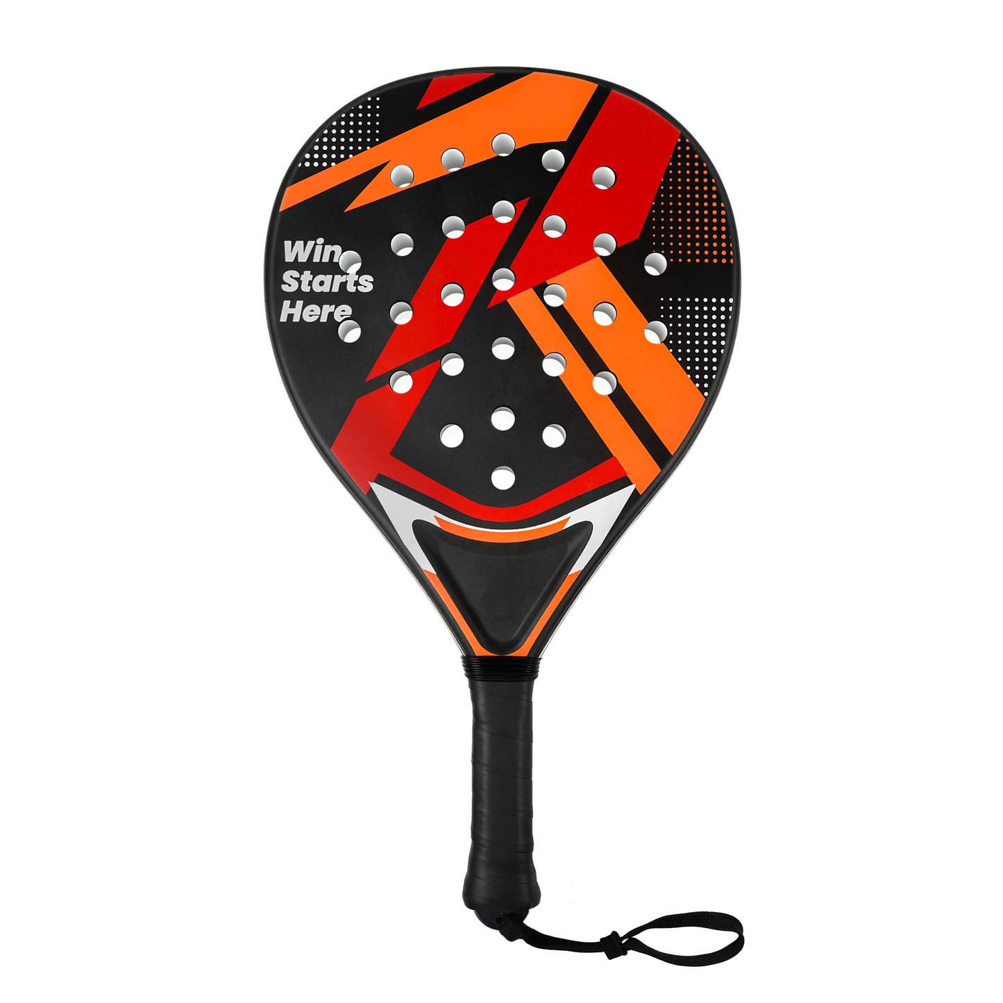 Padel Racket Set - Durable ABS Frame & High Rebound EVA Core, Adult Paddle Tennis Racquets with Non-Slip Grip, Includes 2 Balls & Carry Bag（Red and black）