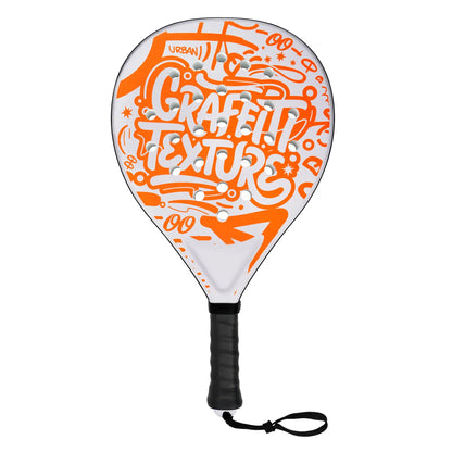Padel Racket Set of 2 - Reinforced ABS Frame with Explosive EVA Rebound Core, Anti-Slip Grip Paddle Tennis Racquets, Includes 2 Balls & Carry Bag（Vibrant Orange）
