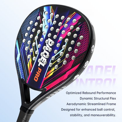 EVA Core Carbon Fiber Padel Racket – Anti-Vibration Ergonomic Grip for Training and Competition