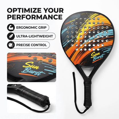 Premium Padel Racket Composite Carbon Fiber Face EVA Core – Balanced Power Control for Intermediate Advanced Players
