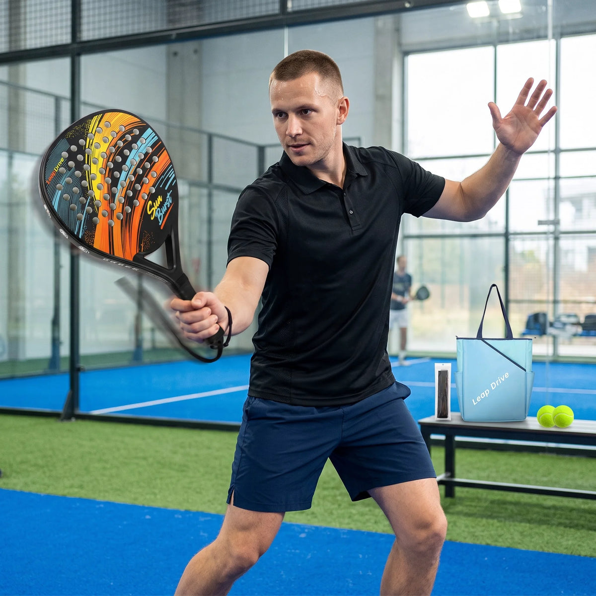Premium Padel Racket Composite Carbon Fiber Face EVA Core – Balanced Power Control for Intermediate Advanced Players