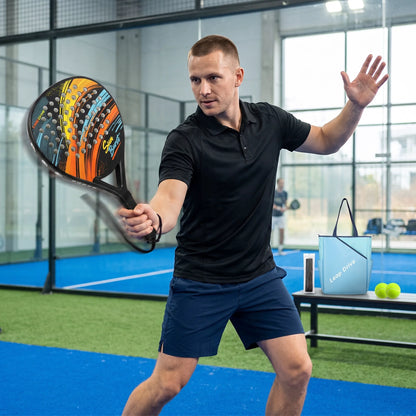 Premium Padel Racket Composite Carbon Fiber Face EVA Core – Balanced Power Control for Intermediate Advanced Players