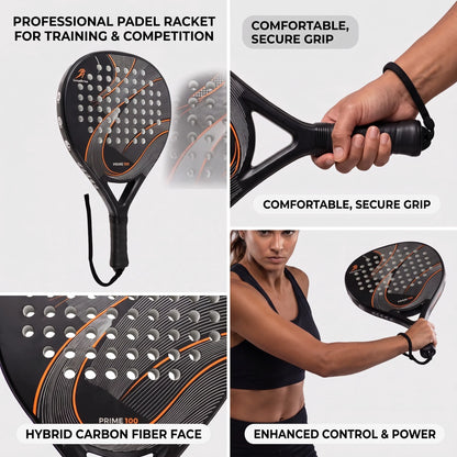 Teardrop Carbon Fiber Padel Racket EVA Foam – High Rebound Uniform Elasticity Long-Lasting Play