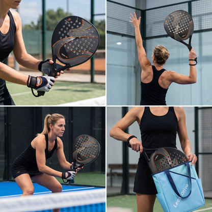 Teardrop Carbon Fiber Padel Racket EVA Foam – High Rebound Uniform Elasticity Long-Lasting Play