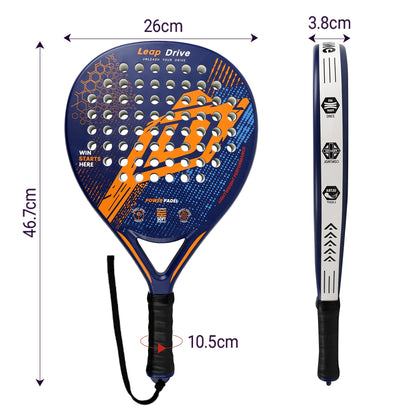 Lightweight Professional Padel Racket Carbon Fiber with EVA Core – Beginners Intermediate Advanced Ready
