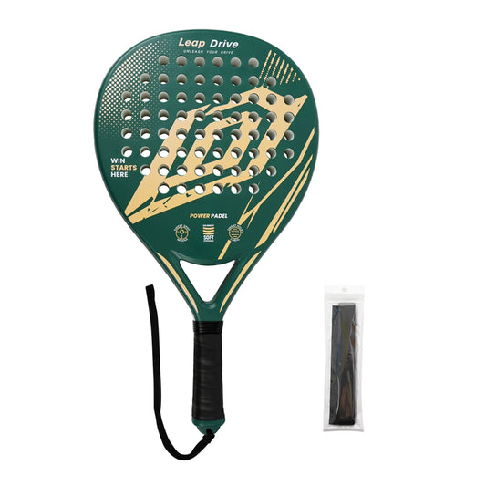 Composite Carbon Fiber EVA Padel Racket Adults – Smooth Rounded Edges Anti-Slip Surface Portable Court Use