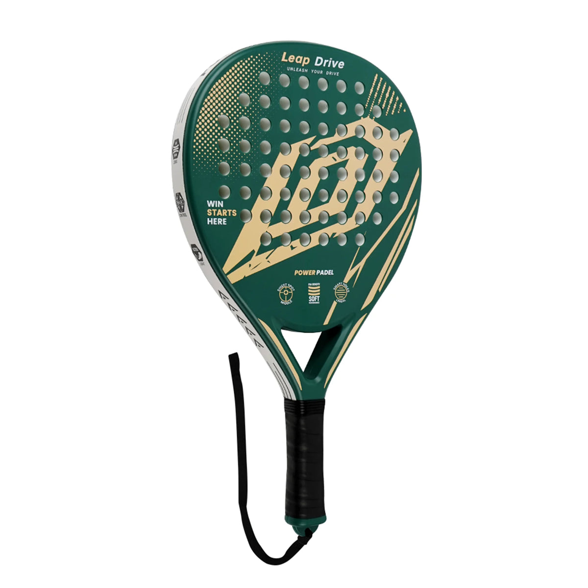 Composite Carbon Fiber EVA Padel Racket Adults – Smooth Rounded Edges Anti-Slip Surface Portable Court Use