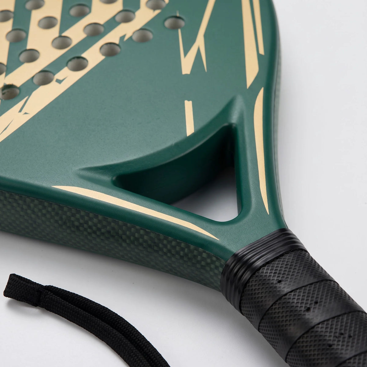 Composite Carbon Fiber EVA Padel Racket Adults – Smooth Rounded Edges Anti-Slip Surface Portable Court Use