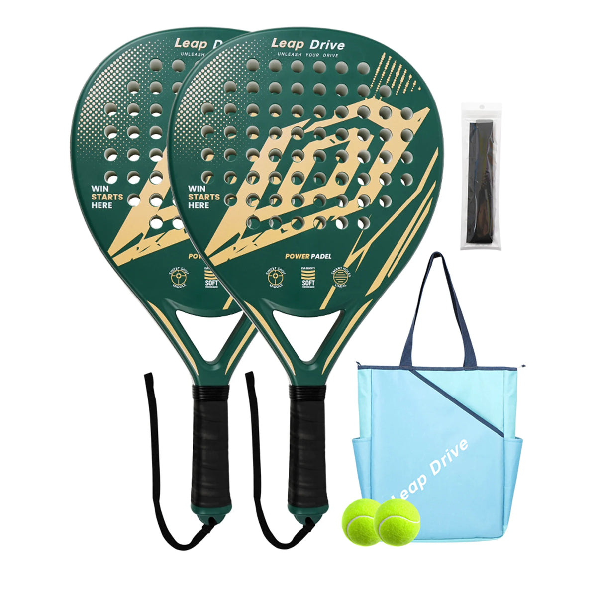 Composite Carbon Fiber EVA Padel Racket Adults – Smooth Rounded Edges Anti-Slip Surface Portable Court Use