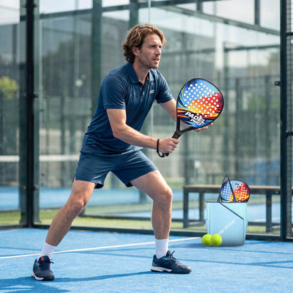 Professional Carbon Fiber Padel Racket with High-Density EVA Foam Core – Power & Control Hybrid Shape