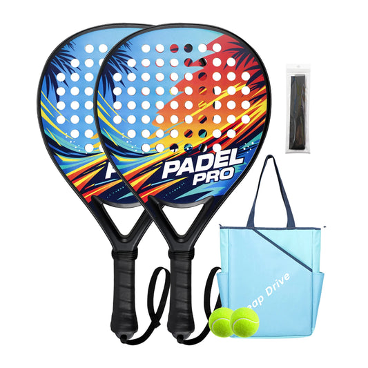 Professional Carbon Fiber Padel Racket with High-Density EVA Foam Core – Power & Control Hybrid Shape