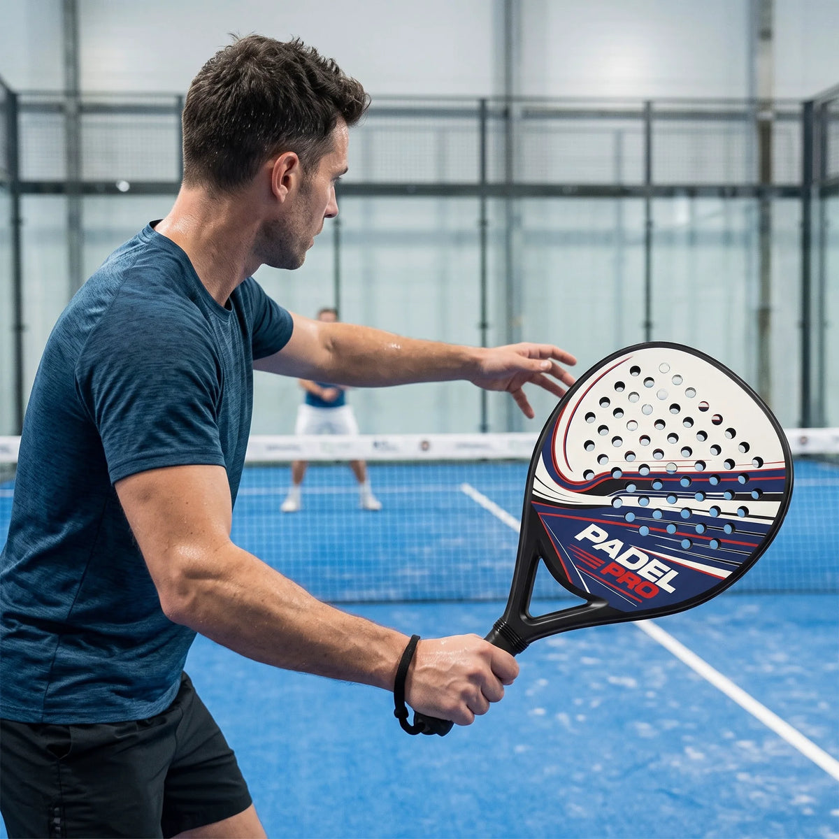 Lightweight Composite Carbon Fiber Padel Racquet EVA Closed-Cell Foam – Durable One-Piece High Visibility Design