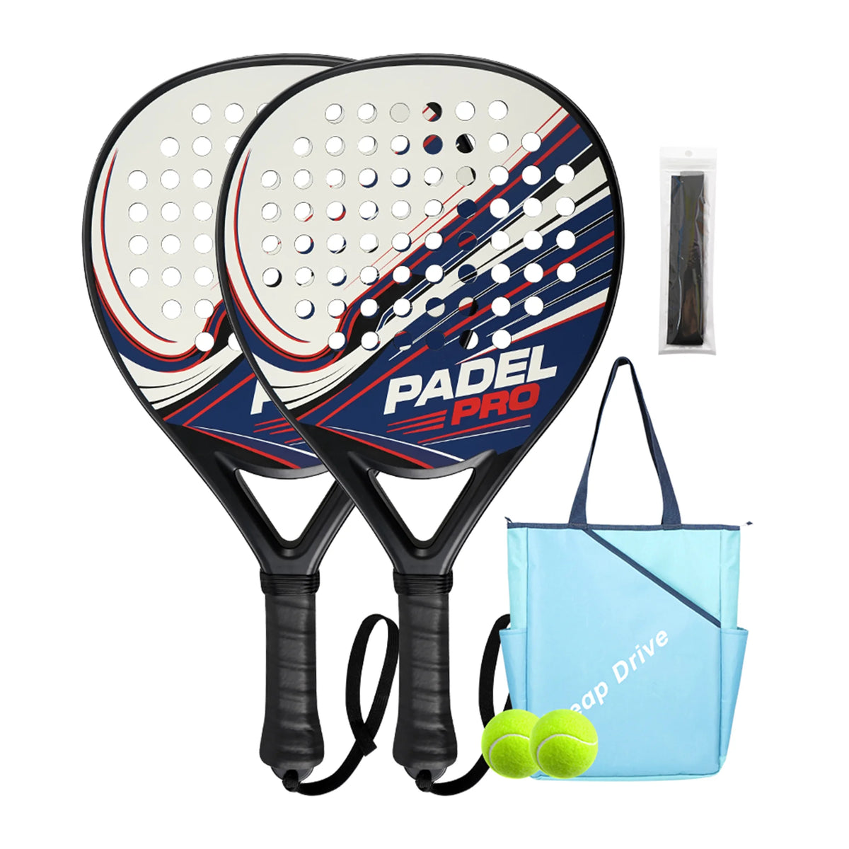 Lightweight Composite Carbon Fiber Padel Racquet EVA Closed-Cell Foam – Durable One-Piece High Visibility Design