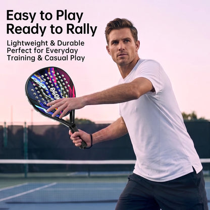EVA Core Carbon Fiber Padel Racket – Anti-Vibration Ergonomic Grip for Training and Competition