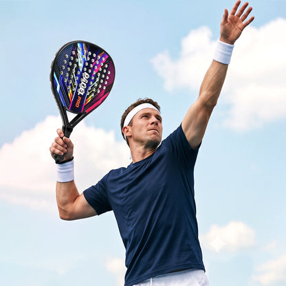 EVA Core Carbon Fiber Padel Racket – Anti-Vibration Ergonomic Grip for Training and Competition