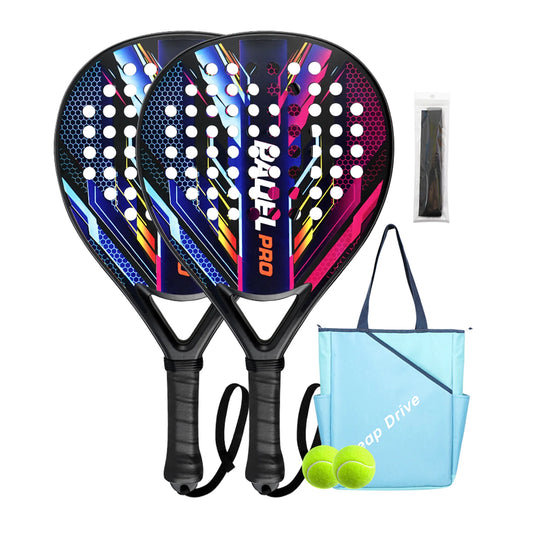 EVA Core Carbon Fiber Padel Racket – Anti-Vibration Ergonomic Grip for Training and Competition