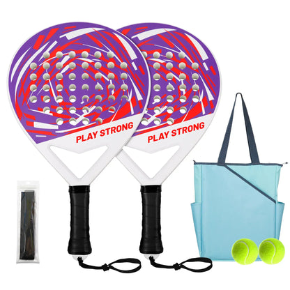 Youth Padel Tennis Racket Set - Durable ABS Junior Paddle with Anti-Slip Grip, Explosive Rebound & Break-Resistant Design(Pinkish purple)
