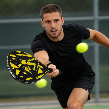 Padel Rackets Set - Strong ABS Construction & High Resilience EVA Core, Power & Control Paddle Tennis Racquets, Includes 2 Balls & Carry Bag（Yellow and Black ）