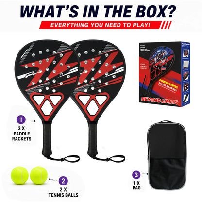 Lightweight Padel Tennis Racket - Premium Glass Fiber Padle Racket with High Resilience EVA Core and Non-Slip Handle(Tornado version)