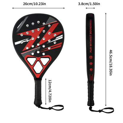 Lightweight Padel Tennis Racket - Premium Glass Fiber Padle Racket with High Resilience EVA Core and Non-Slip Handle(Tornado version)