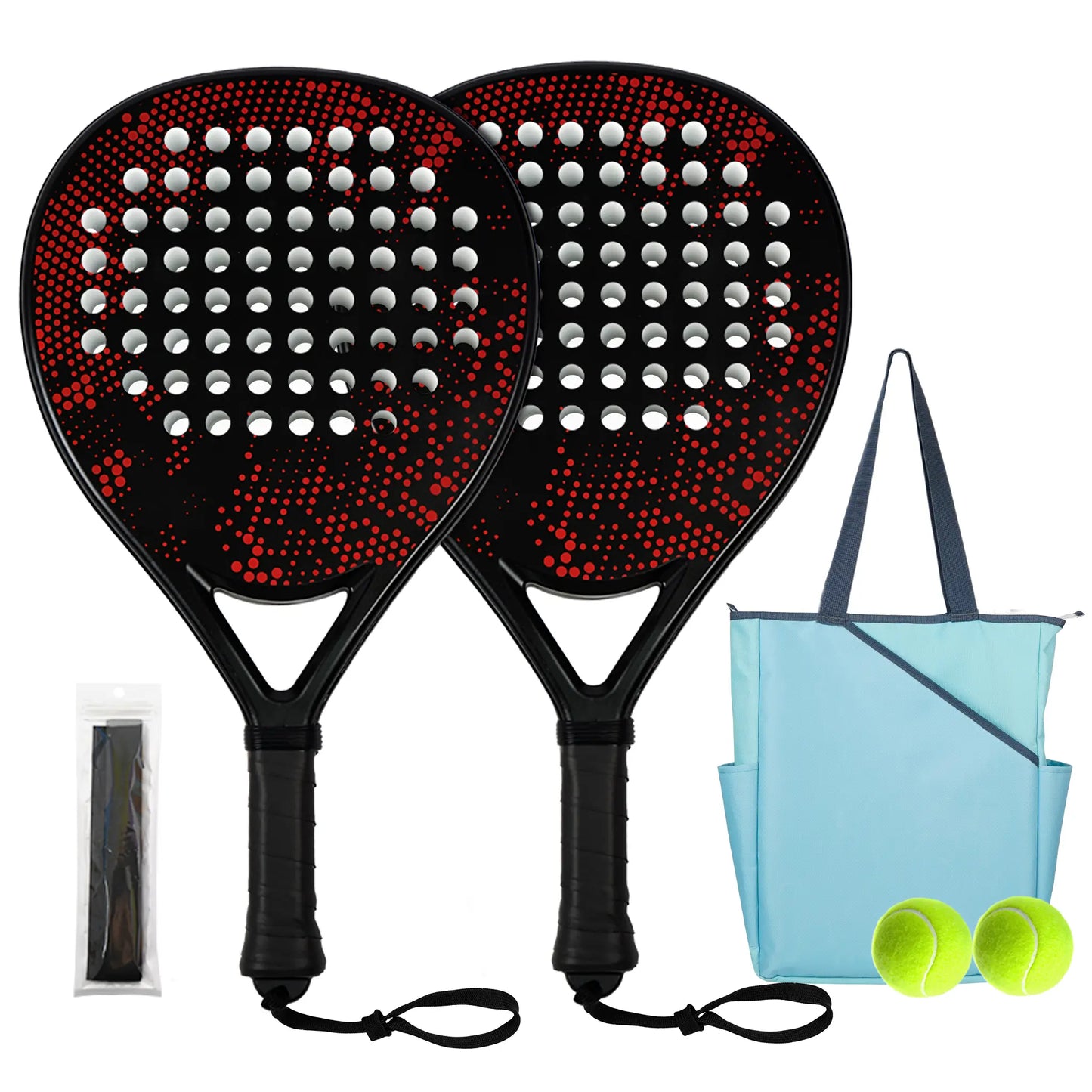 Hybrid Carbon Fiber Padel Racket Nebula Dot with High Resilience EVA Core - All Round Performance Racket