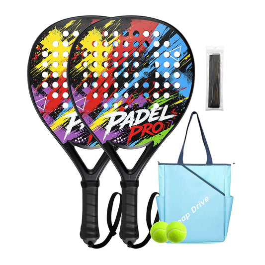 Hybrid Carbon Fiber EVA Core Padel Racket – Lightweight Professional Padel Racquet for Men Women Adults Beginners to Advanced